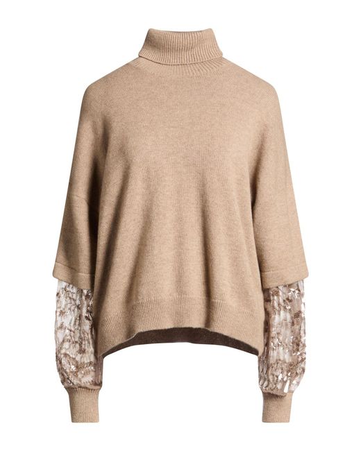 Brunello Cucinelli Natural Light Turtleneck Cashmere, Silk