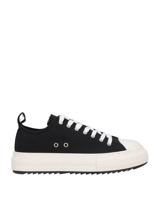DSquared² Black Sneakers Textile Fibers for men
