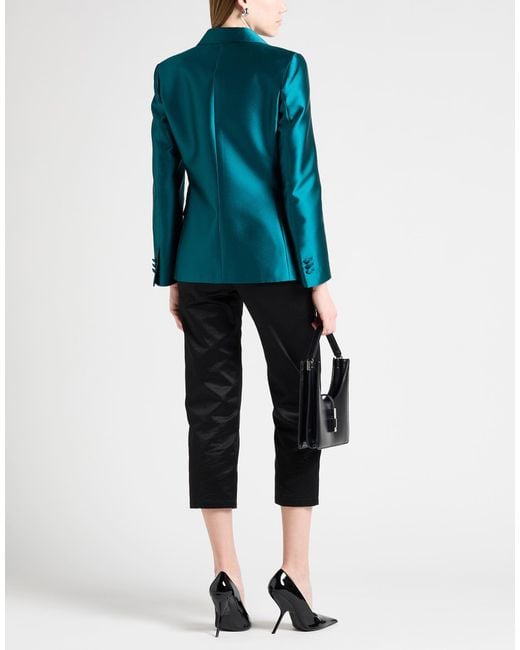 Alberta Ferretti Green Blazer Polyester, Silk