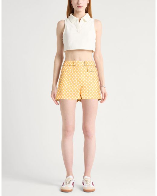 Moschino Metallic Shorts & Bermuda Shorts Polyester, Elastane