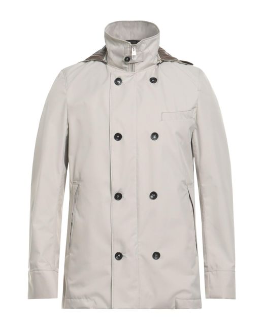 Montecore Gray Overcoat & Trench Coat for men