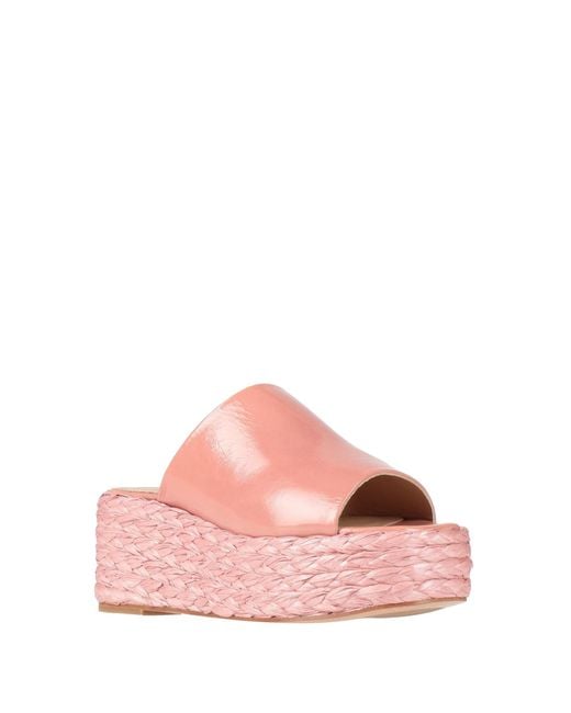 Paloma Barceló Pink Antique Rose Sandals Leather