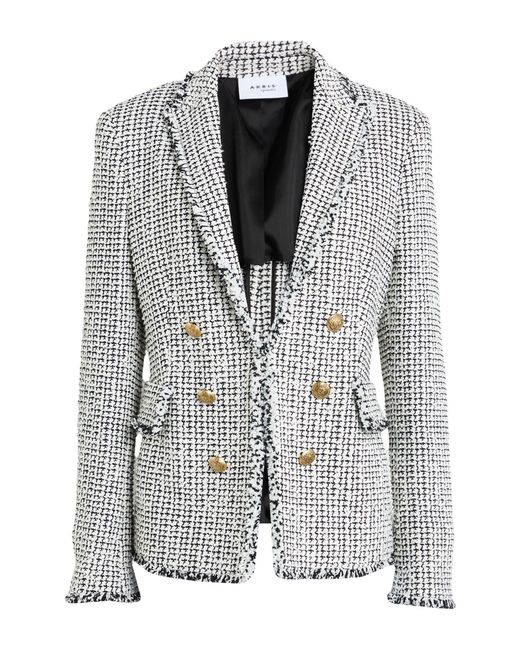 Akris Gray Punto Blazer Cotton, Polyamide, Polyester