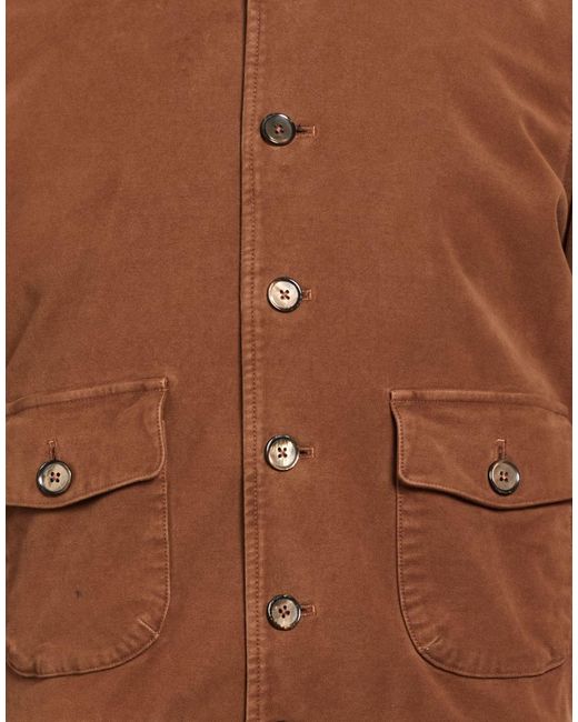 L.b.m. 1911 Brown Jacket Cotton, Elastane for men