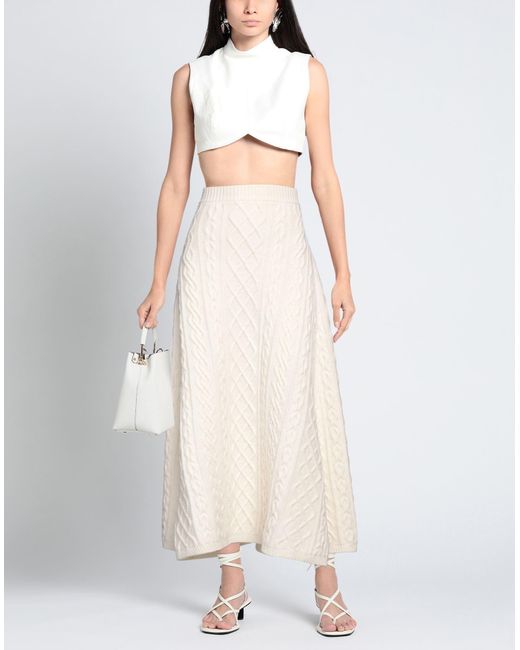 Chloé White Midi Skirt