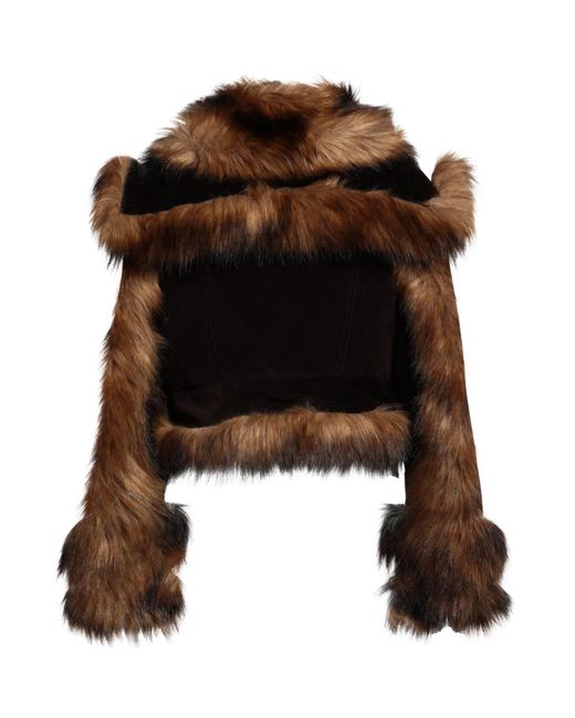 DSquared² Black Shearling- & Kunstfell