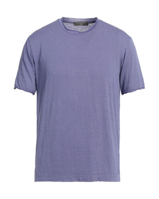 Daniele Fiesoli Blue T-Shirt Linen, Elastane for men