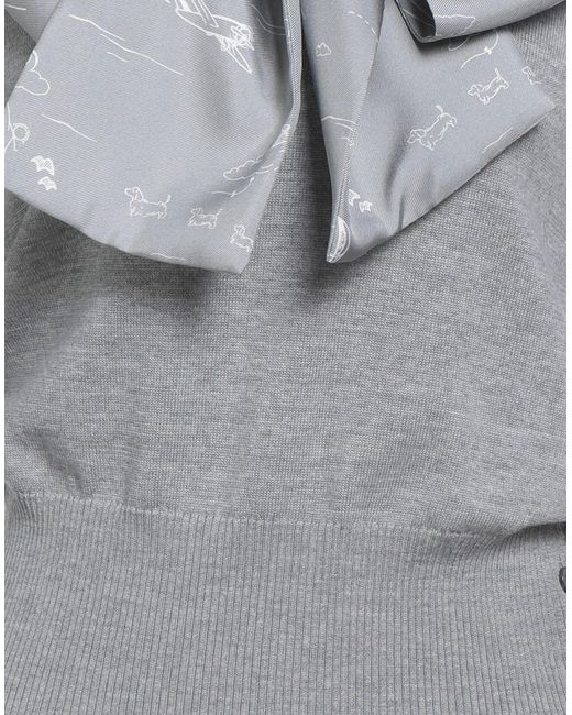 Thom Browne Gray Light Sweater Wool, Polyamide, Silk