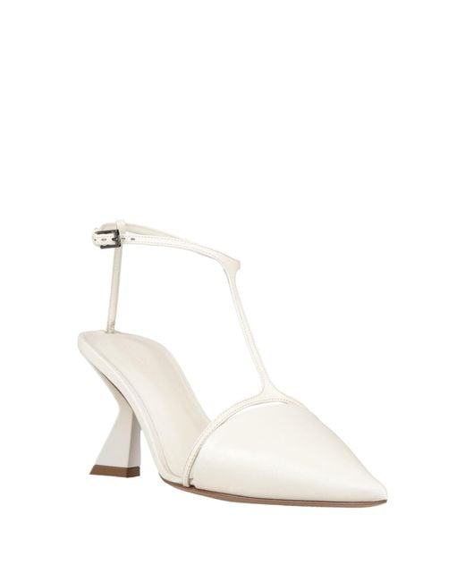 Nensi Dojaka White Ivory Pumps Leather