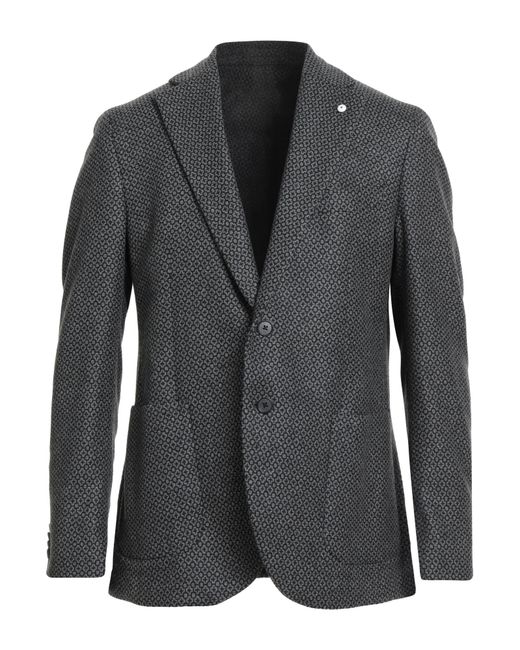 L.b.m. 1911 Black Blazer Wool for men