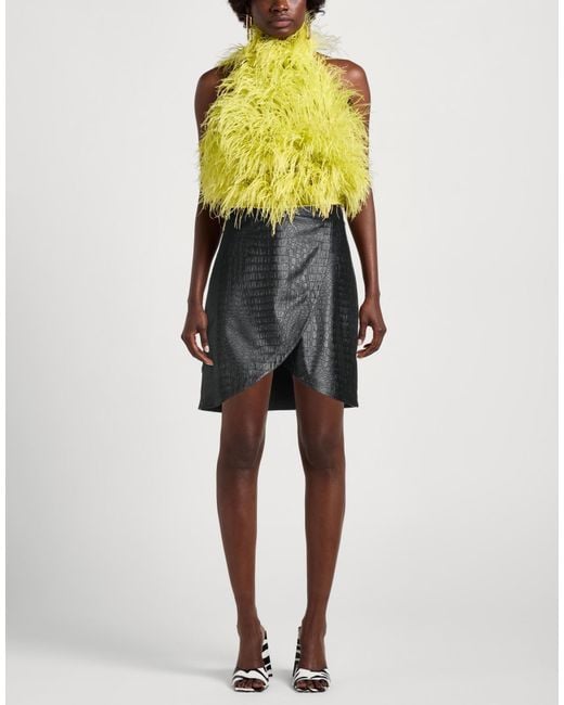Jijil Gray Mini Skirt Polyester, Polyurethane
