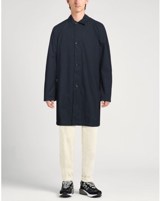 Paul Smith Blue Overcoat & Trench Coat Cotton for men