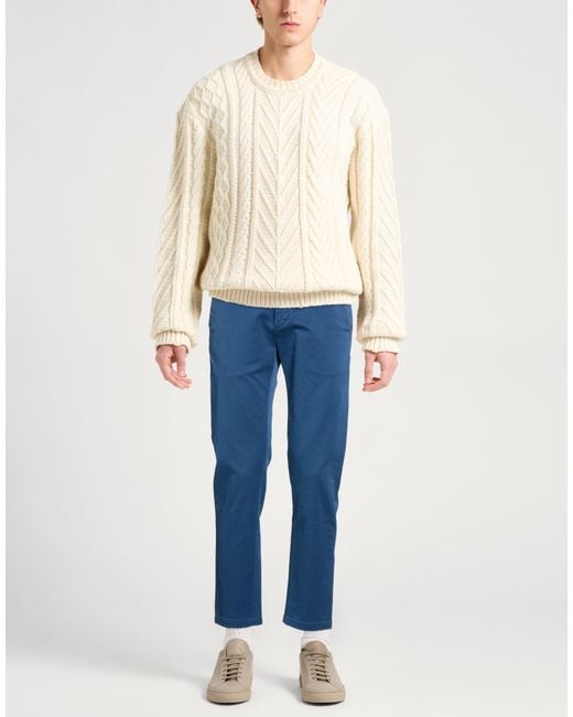 Department 5 Blue Pants Cotton, Elastane for men