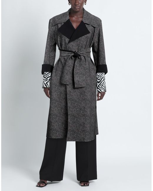 La Petite Robe Di Chiara Boni Black Overcoat & Trench Coat
