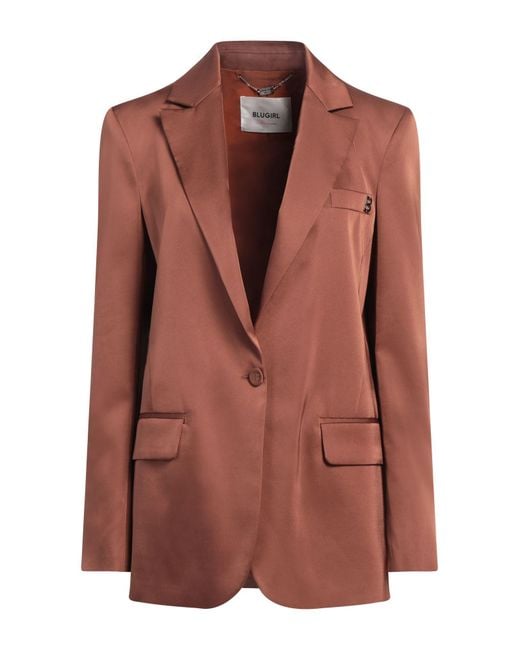 Blugirl Blumarine Brown Blazer Polyester, Elastane