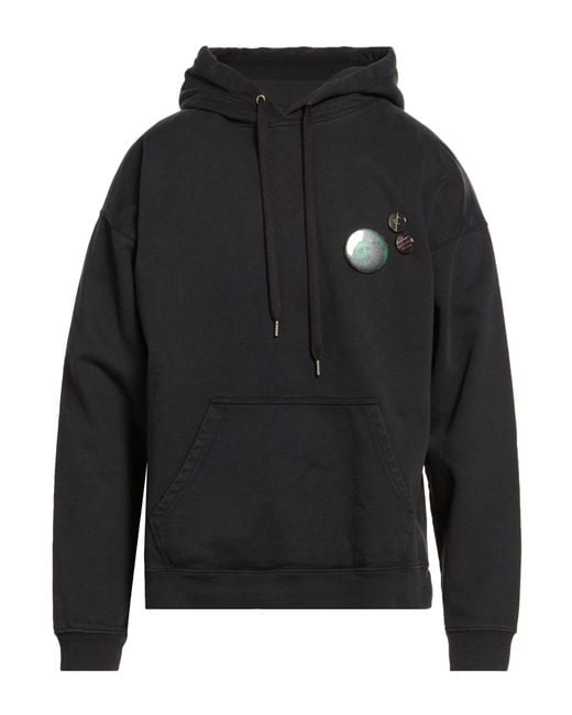 Second Layer Black Sweatshirt Organic Cotton for men