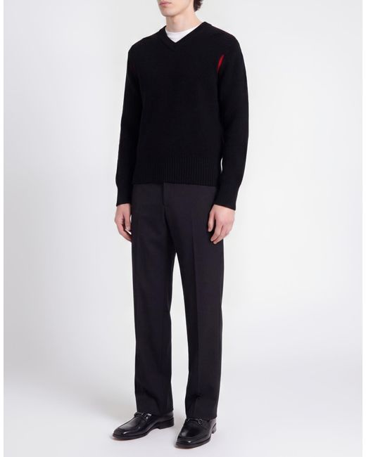 Ferragamo Black Sweater Virgin Wool, Cashmere, Viscose, Polyester for men