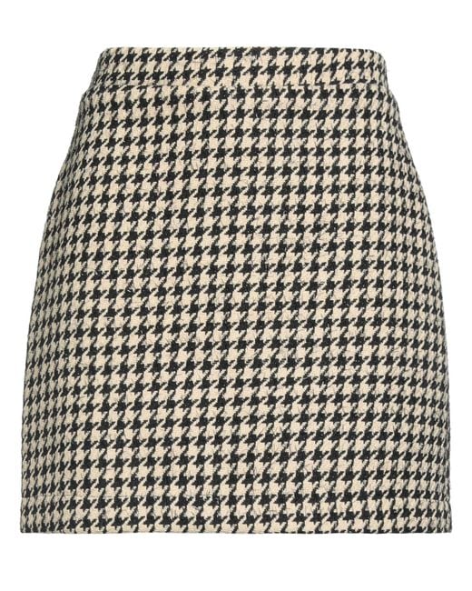 5 PROGRESS Natural Mini Skirt Polyester, Viscose, Wool