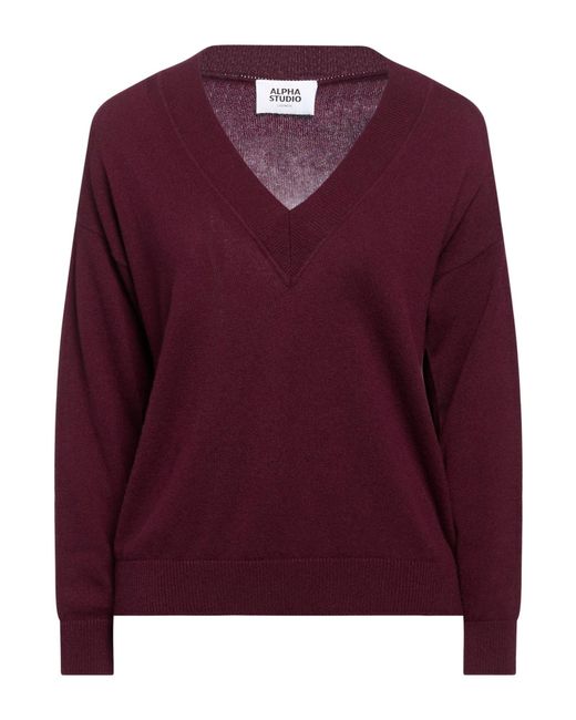 Pullover Alpha Studio de color Purple