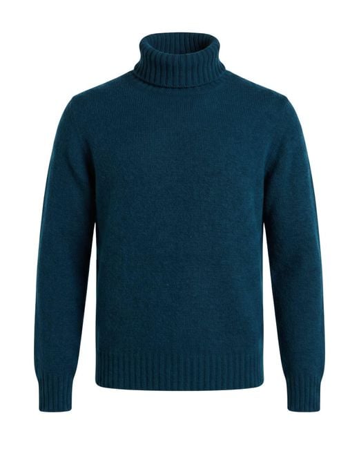 Messagerie Blue Turtleneck Acrylic, Polyamide, Wool, Viscose for men