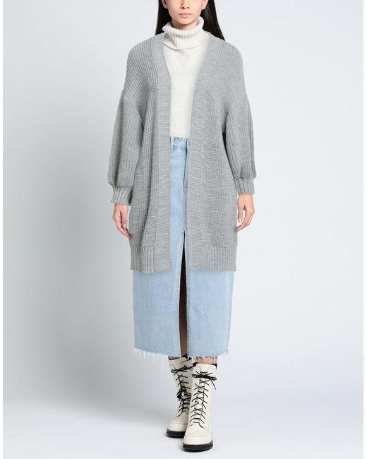 Pour Moi Gray Cardigan Acrylic, Polyester