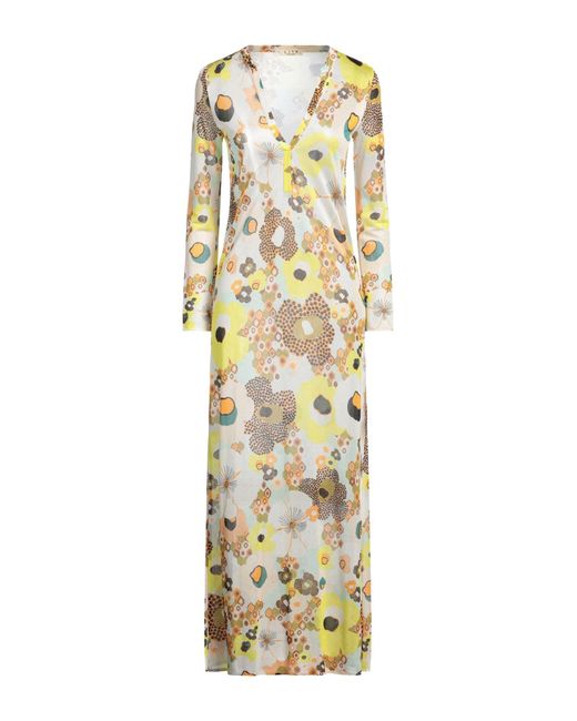 Robe longue Siyu en coloris Metallic