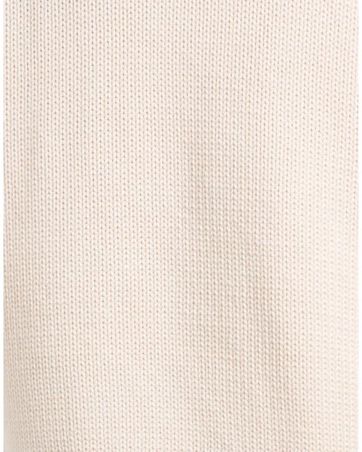 Aragona White Turtleneck Wool