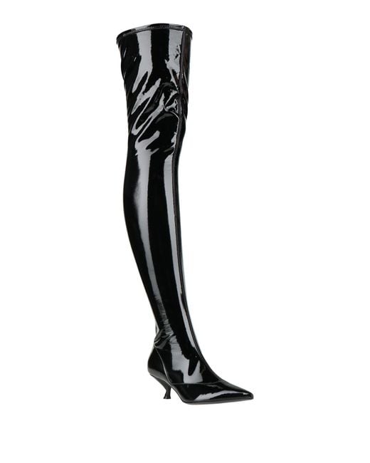 Sergio Rossi Black Boot Leather