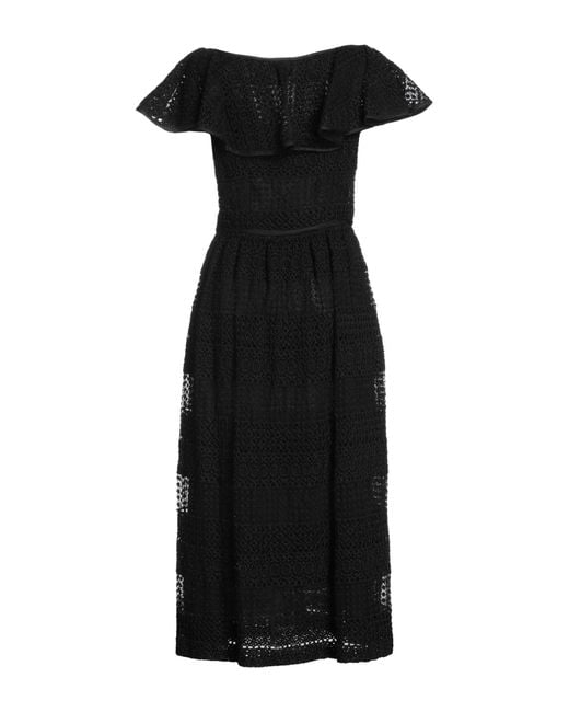 Giambattista Valli Black Midi Dress