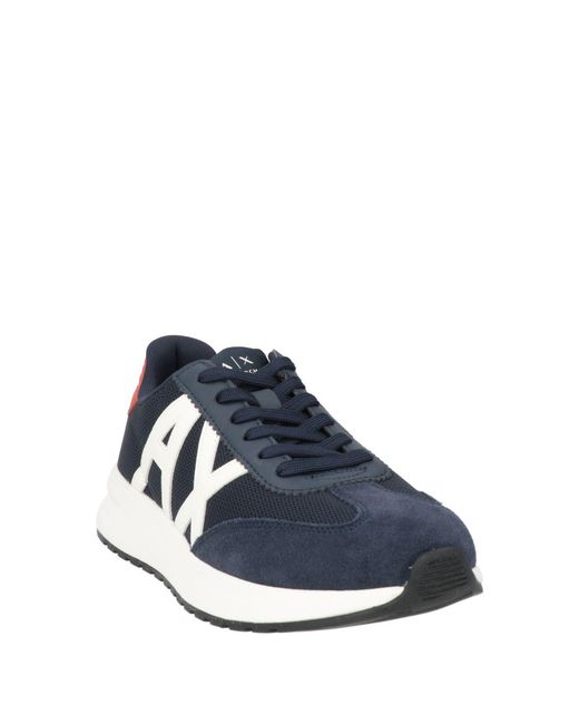 ARMANI EXCHANGE Blue Sneakers Polyester, Polyurethane for men