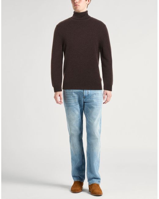 Malo Brown Turtleneck Cashmere for men