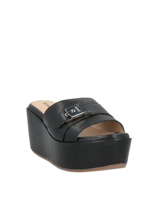 Scholl Black Sandale