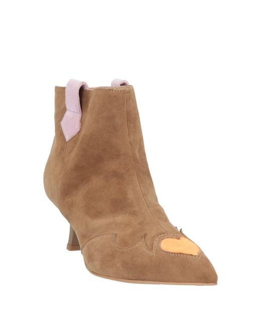 Islo Isabella Lorusso Brown Khaki Ankle Boots Leather