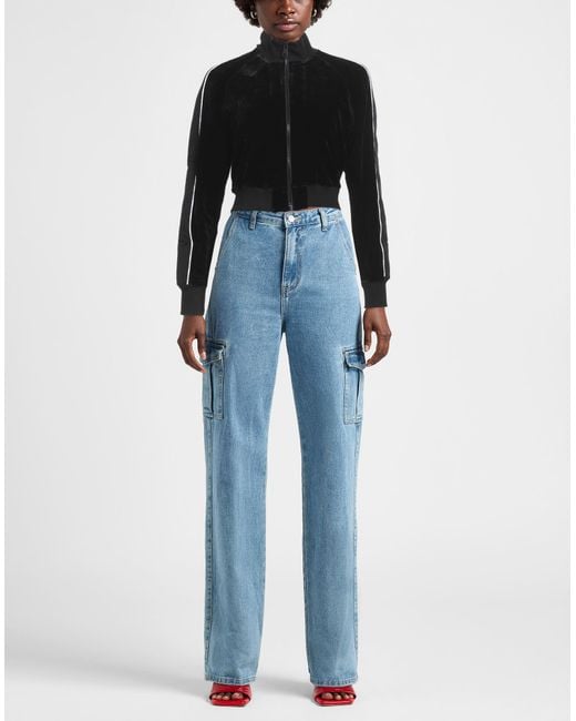 Versace Jeans Couture Black Chenille French Terry Turtleneck Sweatshirt