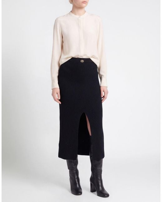 Twinset Black Midi Skirt