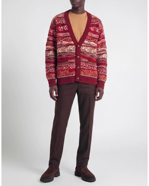 Laneus Red Cardigan for men