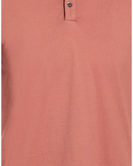 Alpha Studio Brown Polo Shirt Cotton, Elastane for men