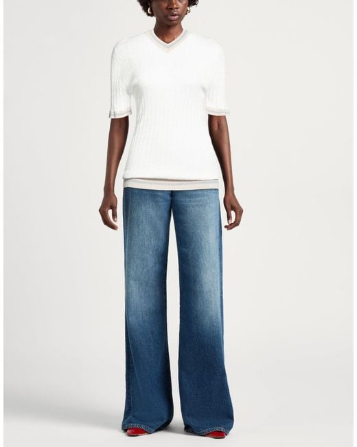 Eleventy White Sweater Cotton