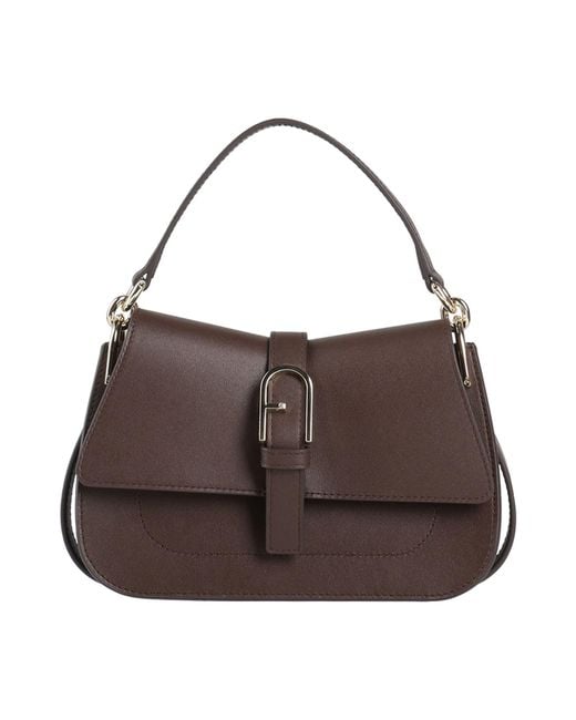 Furla Brown Flow Mini Top Handle -- Handbag Calfskin