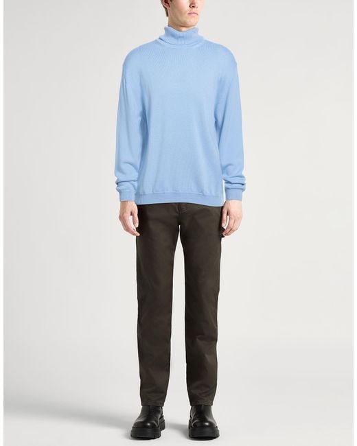 Daniele Fiesoli Blue Turtleneck for men