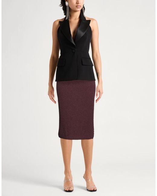 Agnona Purple Midi Skirt Cashmere