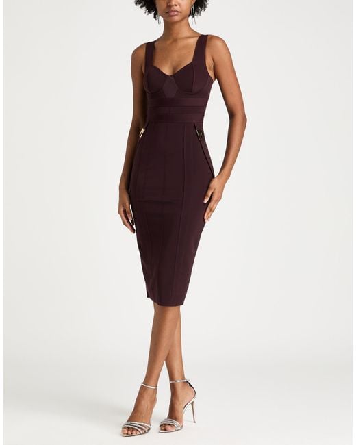 Elisabetta Franchi Purple Midi Dress