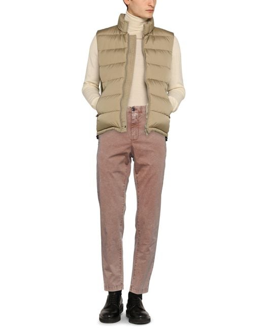 White Sand Natural Pants Cotton, Elastane for men