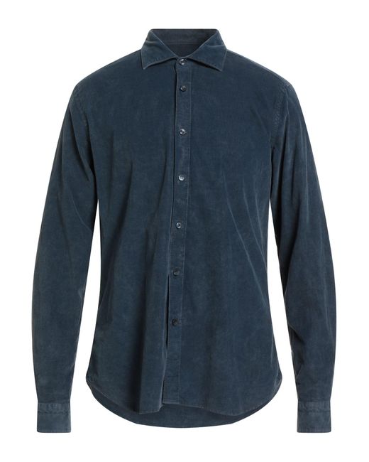 Tintoria Mattei 954 Blue Shirt Cotton, Elastane for men