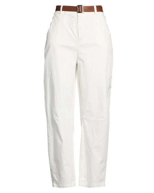 Haveone White Pants Cotton, Elastane