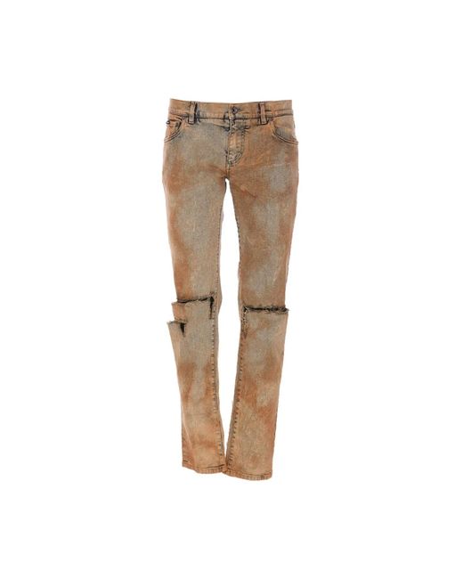Pantaloni Jeans di Dolce & Gabbana in Natural da Uomo
