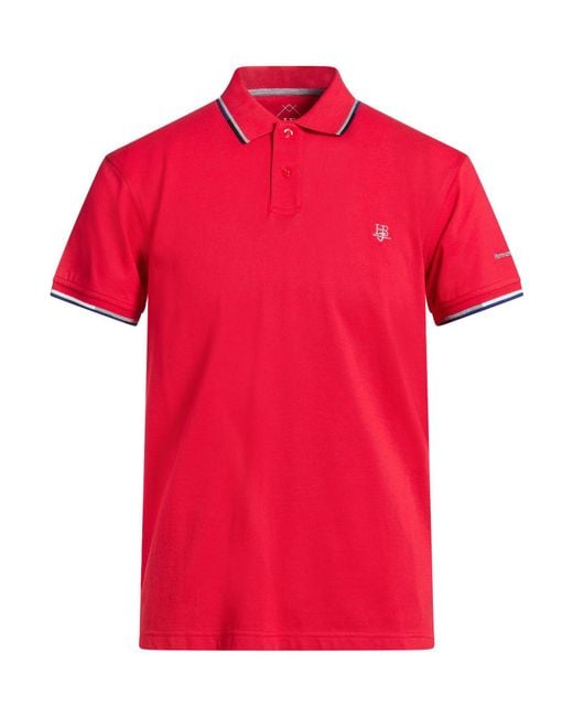 Harmont & Blaine Red Polo Shirt Cotton for men