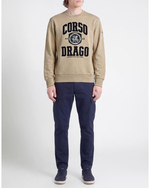 Aeronautica Militare White Sweatshirt Cotton for men