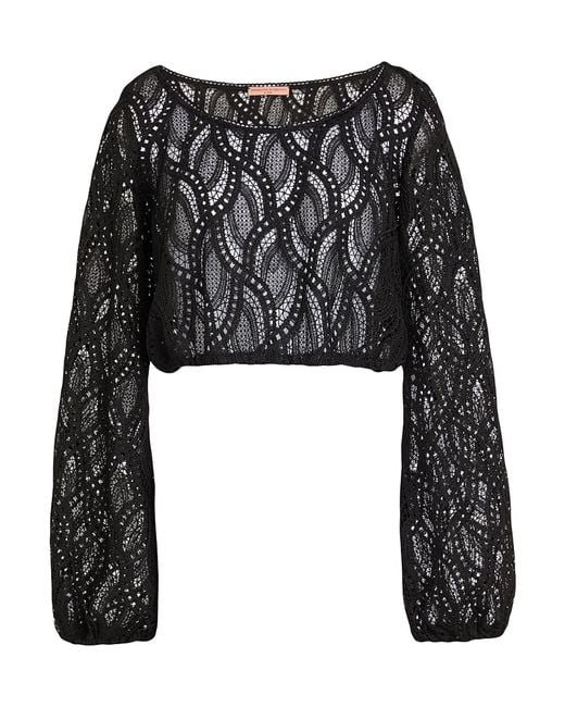 Ermanno Scervino Black Top Polyester