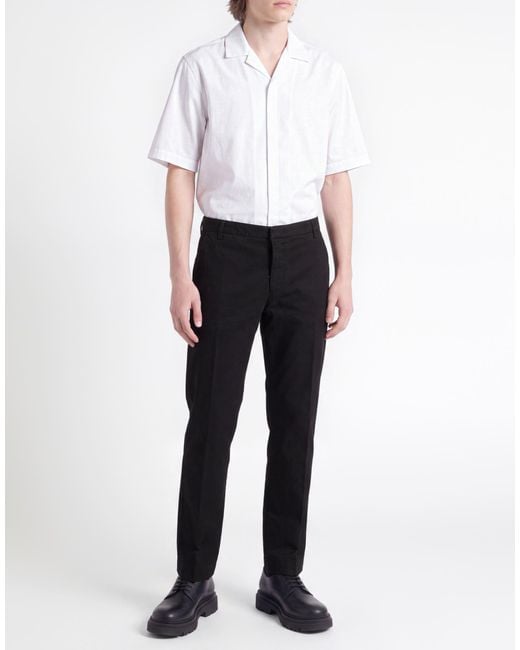 Entre Amis Black Pants Cotton, Elastane for men